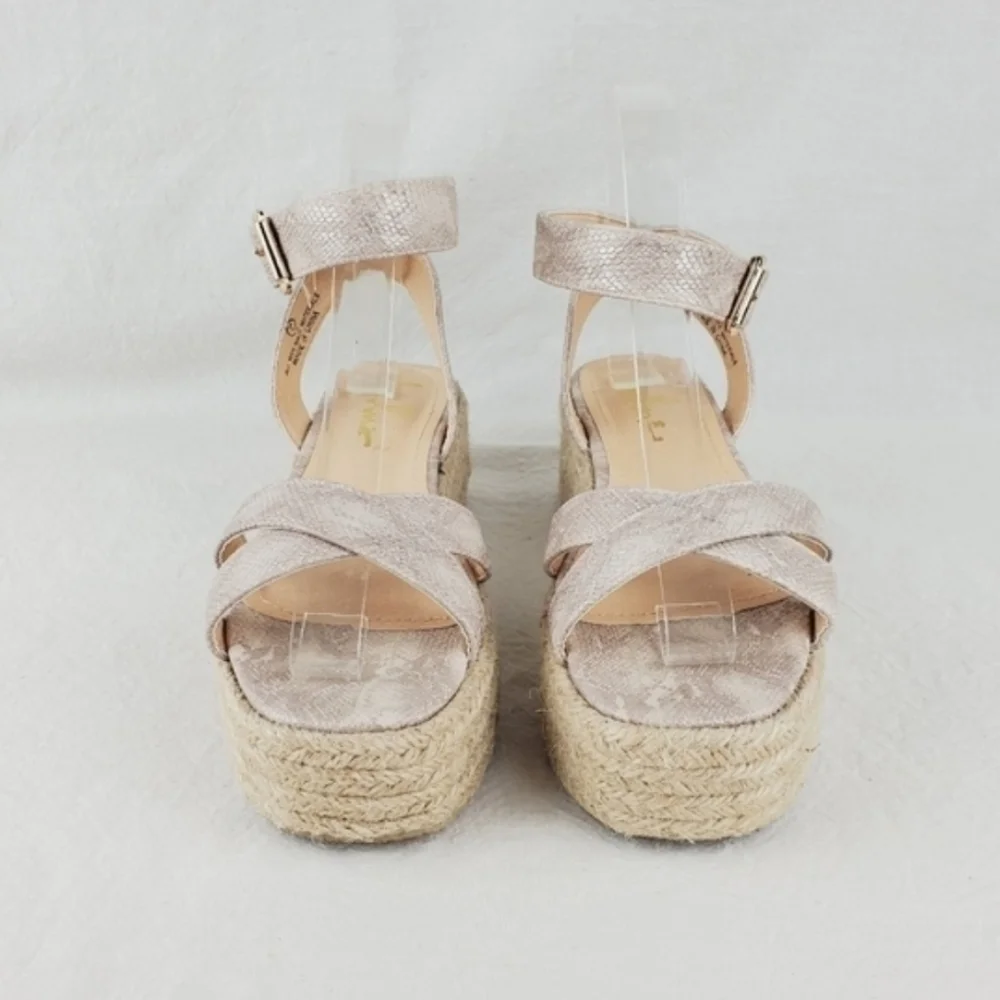Lulus platform espadrille sandals size 7